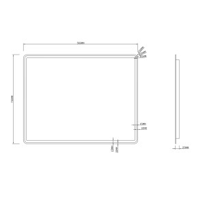 Зеркало Roxen Irida 90x70 (с подогревом) схема
