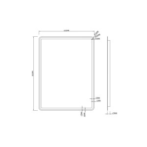 Зеркало Roxen Irida smart touch 60x80 схема