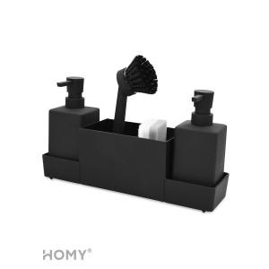 Дозатор жидкого мыла HOMY HARMONY SET HS02 черный комплект