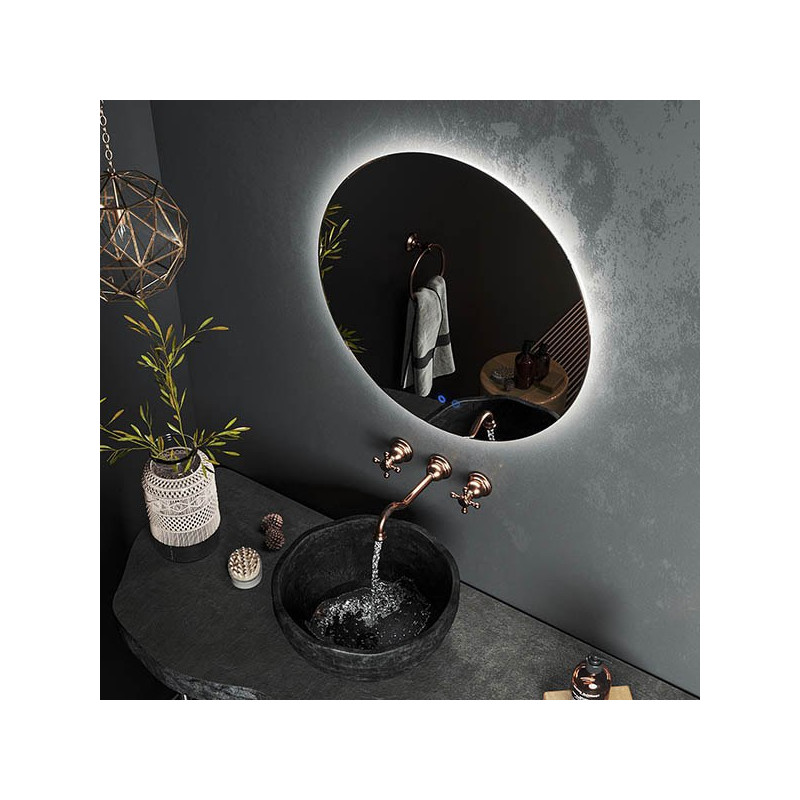 Зеркало Roxen Brimen 80x80 (с подогревом) сверху