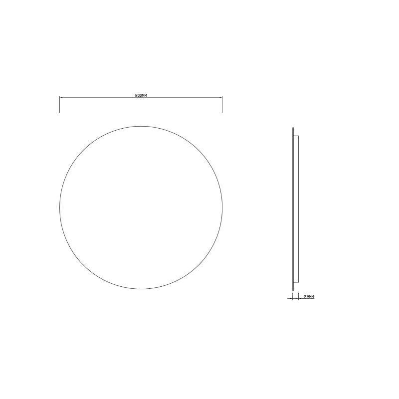 Зеркало Roxen Brimen 80x80 (с подогревом) схема