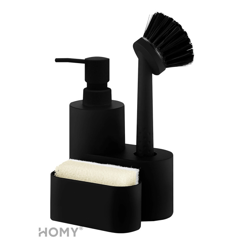 Дозатор жидкого мыла HOMY HARMONY SET HS03 черный комплект