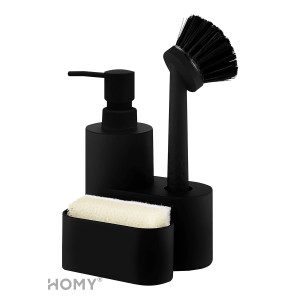 Дозатор жидкого мыла HOMY HARMONY SET HS03 черный комплект