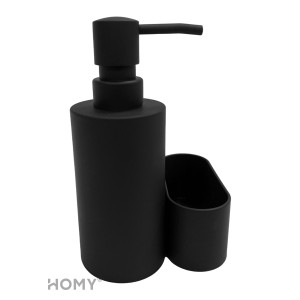 Дозатор жидкого мыла HOMY HARMONY SET HS03 черный сбоку
