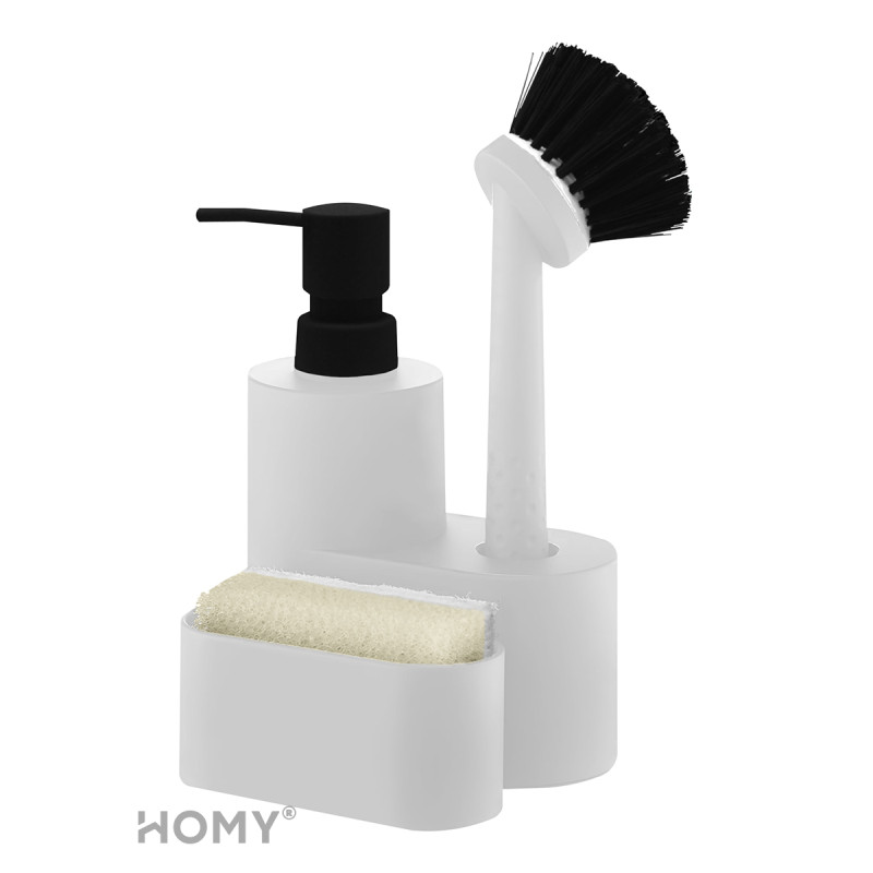 Дозатор жидкого мыла HOMY HARMONY SET HS04 белый комплект