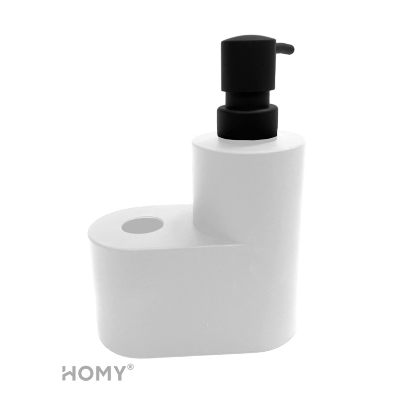 Дозатор жидкого мыла HOMY HARMONY SET HS04 белый сзади