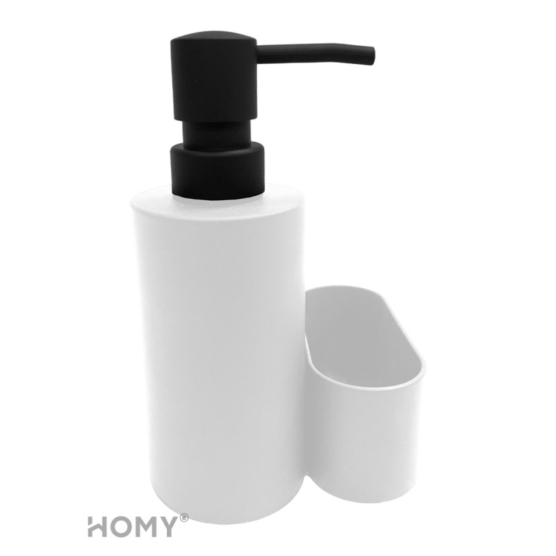 Дозатор жидкого мыла HOMY HARMONY SET HS04 белый сбоку справа