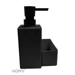 Дозатор жидкого мыла HOMY HARMONY SET HS05 черный сбоку