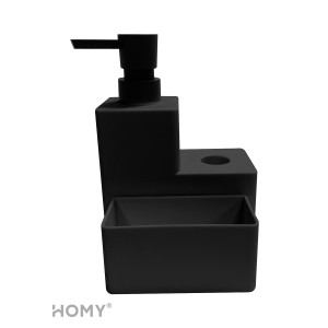 Дозатор жидкого мыла HOMY HARMONY SET HS05 черный спереди