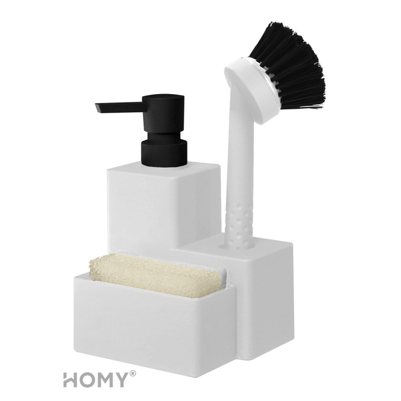 Дозатор жидкого мыла HOMY HARMONY SET HS06 белый комплект