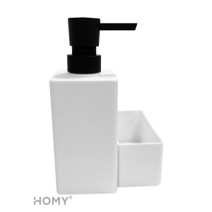 Дозатор жидкого мыла HOMY HARMONY SET HS06 белый сбоку