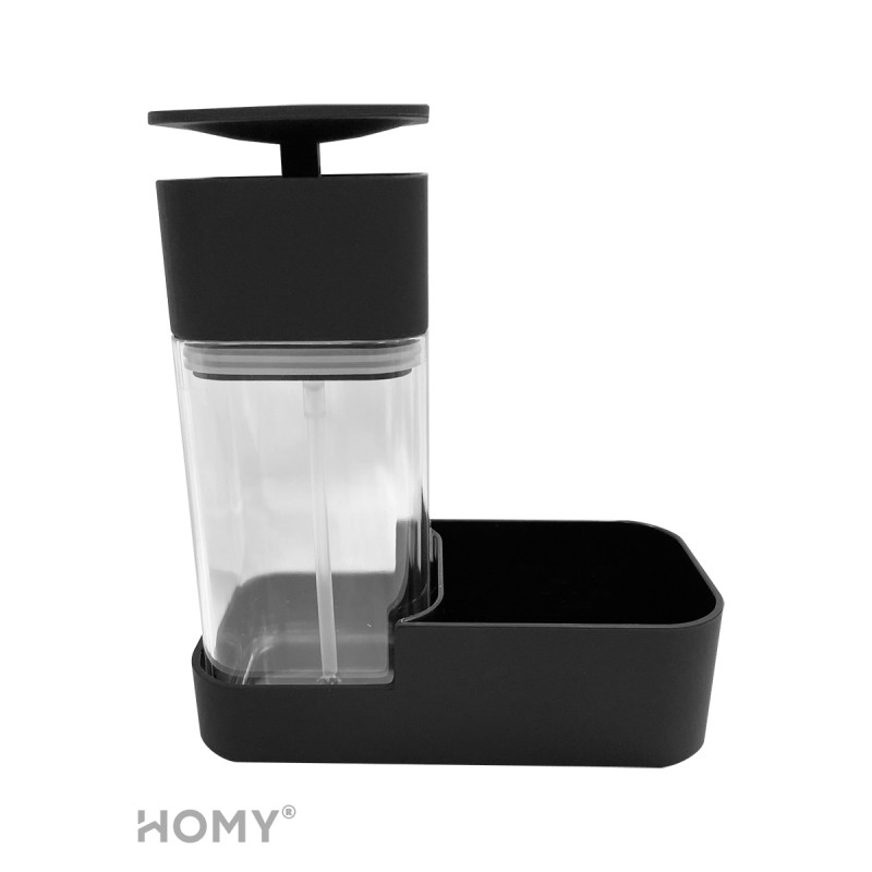 Дозатор жидкого мыла HOMY HARMONY SET HS09 черный спереди