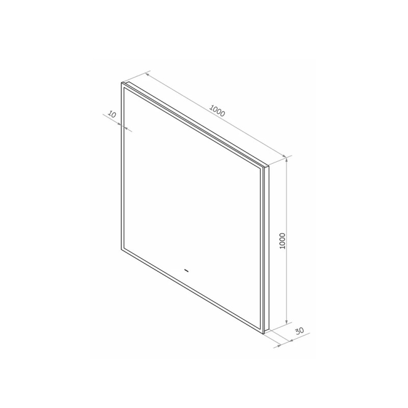 Зеркало Континент Amer LED 100x100 схема