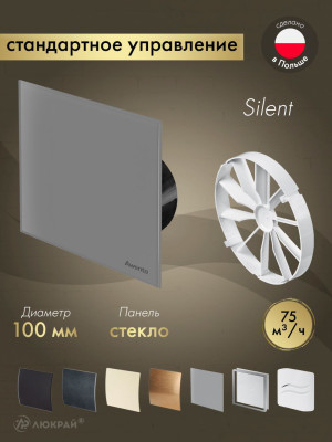 Вытяжной вентилятор Awenta System+ Silent 100 / KWS100CZ-PTGG100M-ZZ100