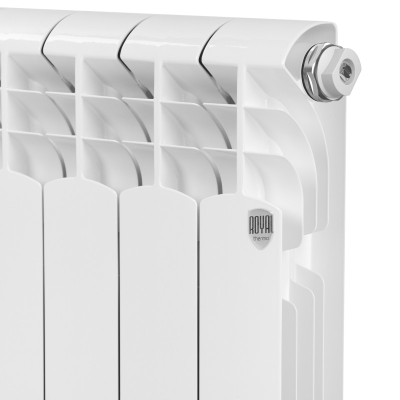 Радиатор алюминиевый Royal Thermo Monoblock A 500 2.0 (6 секций) вблизи