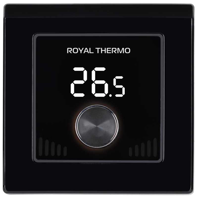 Терморегулятор для теплого пола Royal Thermo Intellon RTI-16 белый/черный спереди (1)