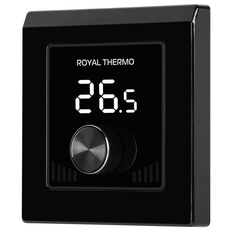 Терморегулятор для теплого пола Royal Thermo Intellon RTI-16 белый/черный под углом (1)