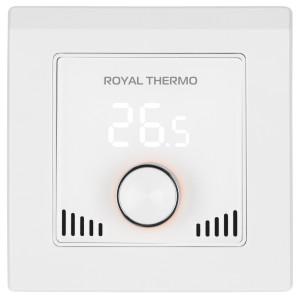 Терморегулятор для теплого пола Royal Thermo Intellon RTI-16 белый/черный спереди
