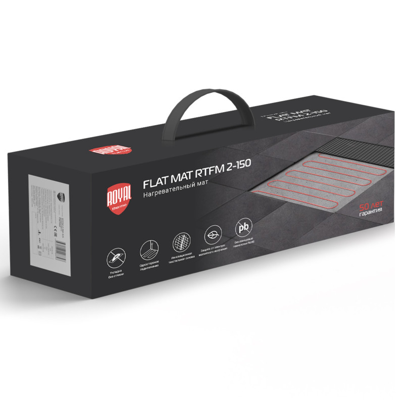 Нагревательный мат Royal Thermo Flat Mat RTFM 2-150-3 3 кв.м. 450 Вт упаковка