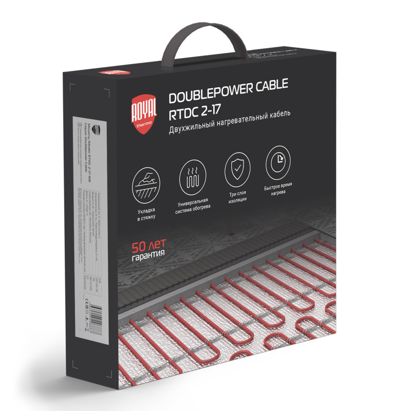 Нагревательный кабель Royal Thermo Doublepower Cable RTDC 2-17-200  1.7 кв.м. 200 Вт упаковка