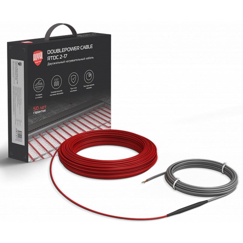 Нагревательный кабель Royal Thermo Doublepower Cable RTDC 2-17-300 2.5 кв.м. 300 Вт