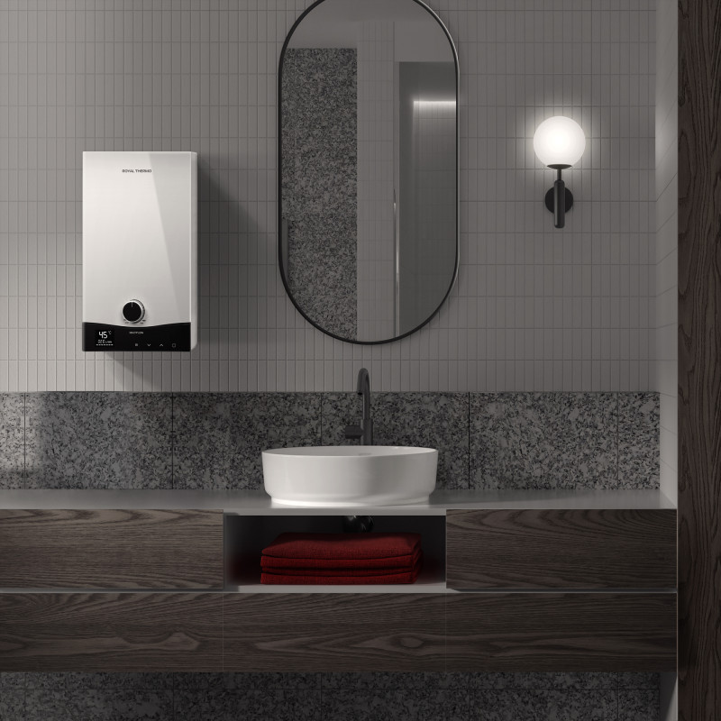 Проточный водонагреватель Royal Thermo NPX 8 Multiflow в интерьере
