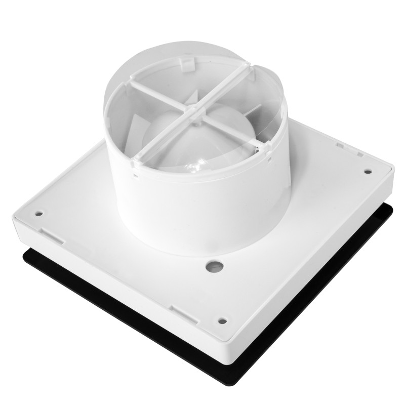 Вытяжной вентилятор Royal Thermo Calipso RAFC 100 Black сзади под углом