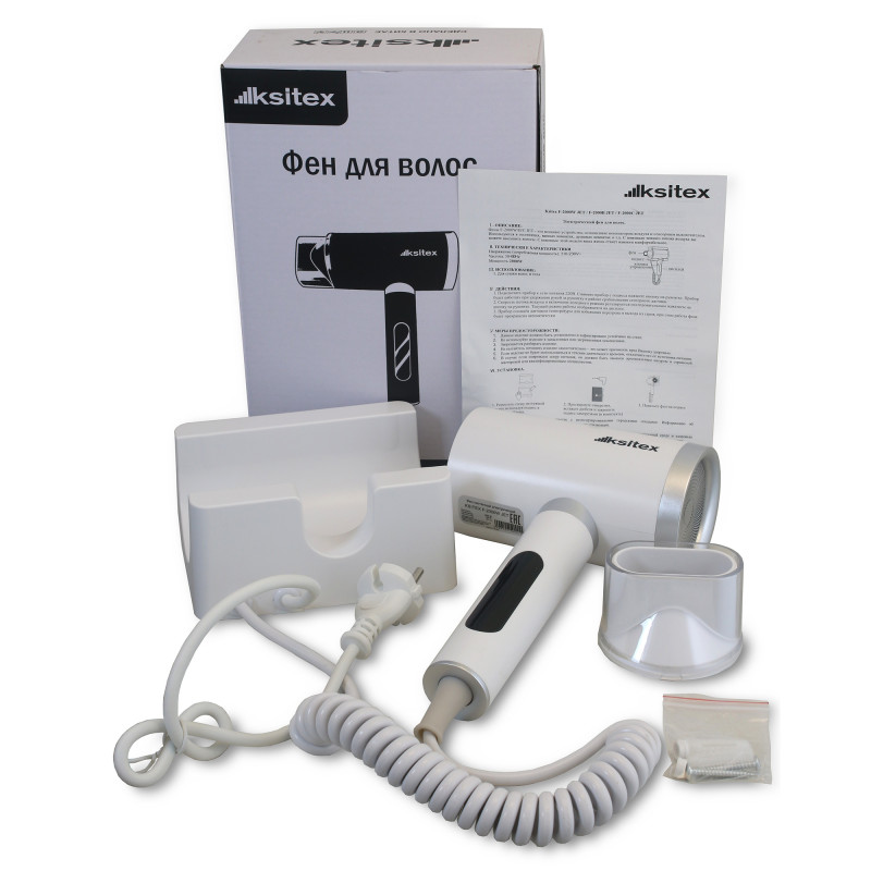 Фен настенный Ksitex F-2000W JET комплектация