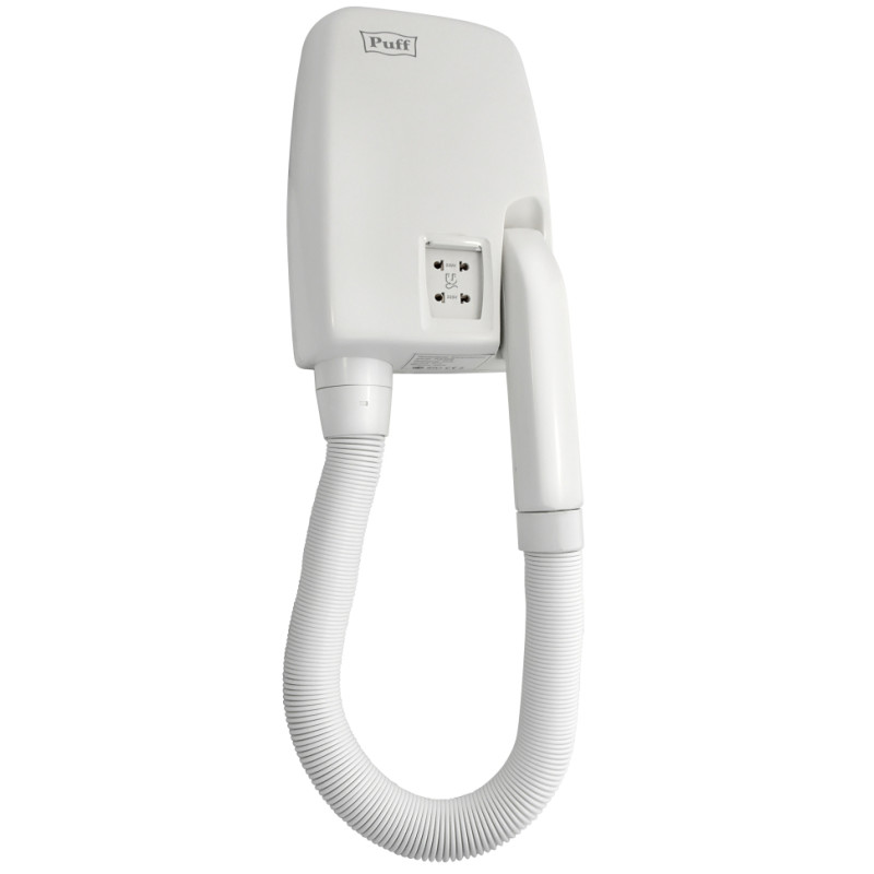 Фен настенный Puff-850B (с розеткой для бритвы)