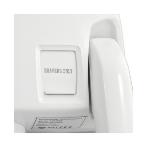 Фен настенный Puff-850B (с розеткой для бритвы) вблизи (1)