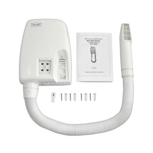 Фен настенный Puff-850B (с розеткой для бритвы) комплектация