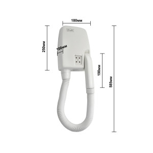 Фен настенный Puff-850B (с розеткой для бритвы) характеристики