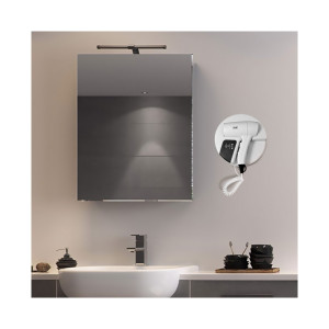 Фен настенный Puff-1202B (с розеткой для бритвы) в интерьере