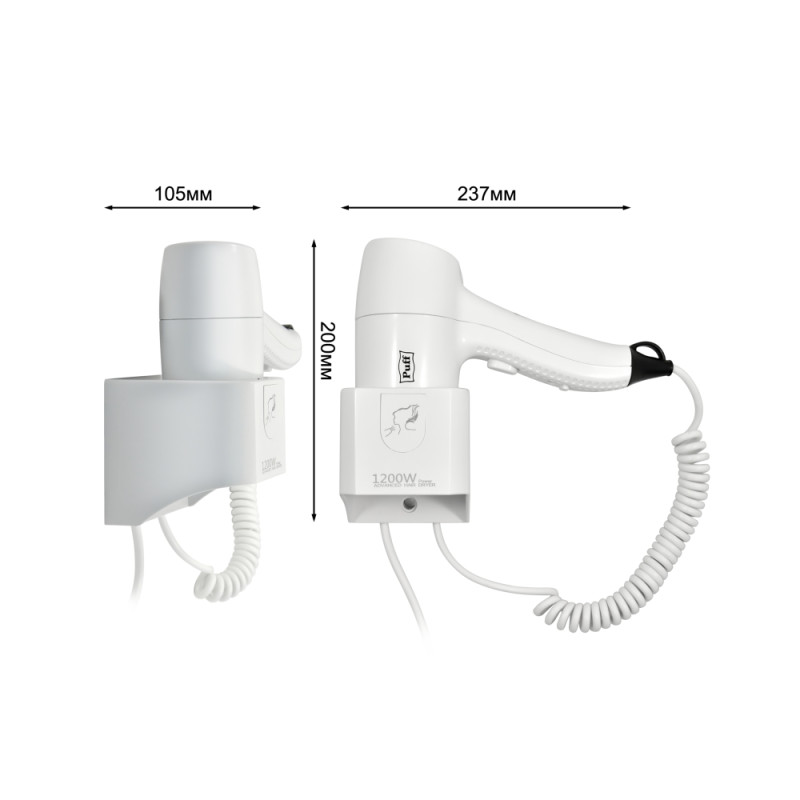 Фен настенный Puff-1205 характеристики