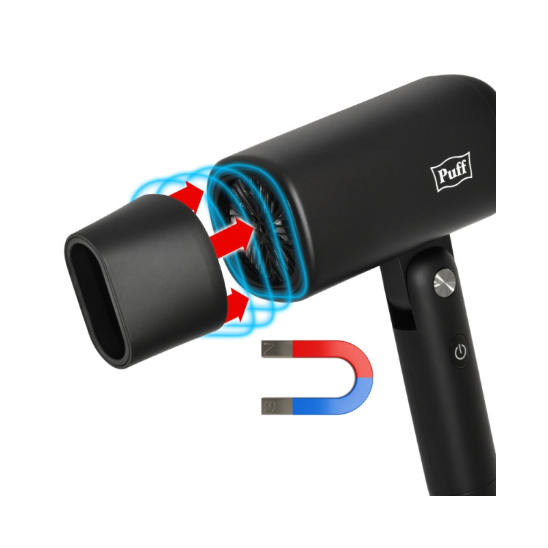 Фен Puff-1875Bl магнитный сопло