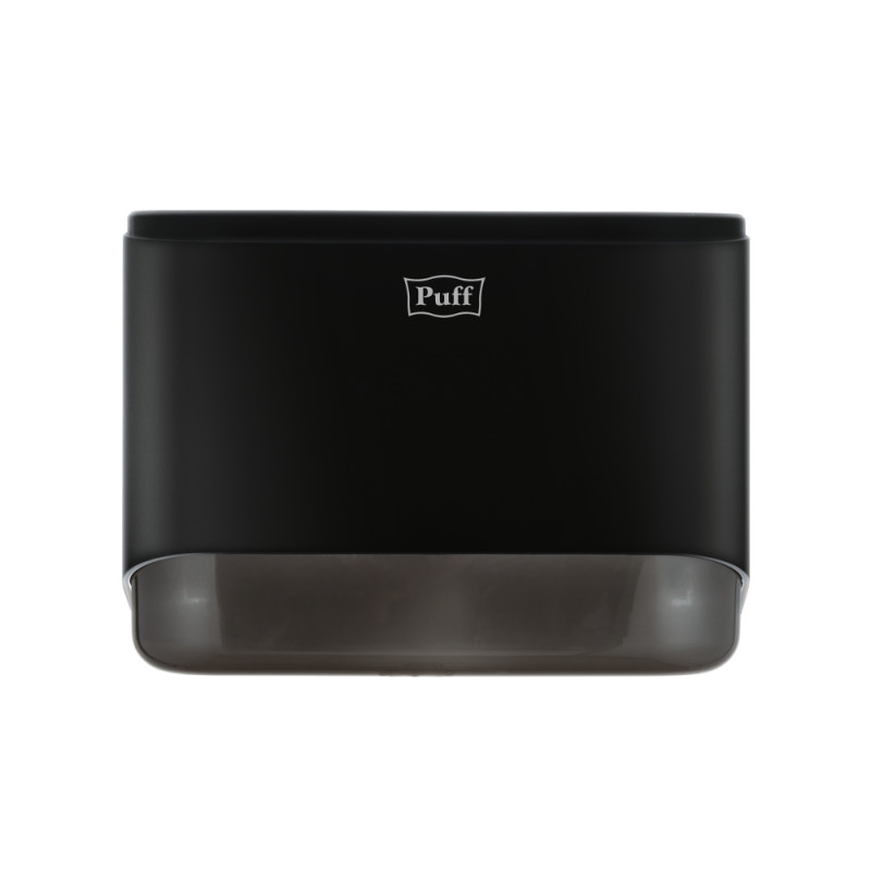 Диспенсер для бумажных полотенец Puff-5140Bl черный спереди