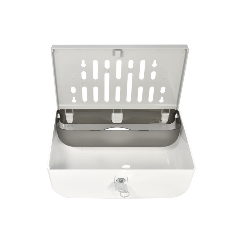 Диспенсер для бумажных полотенец Puff-5140 белый сзади (1)