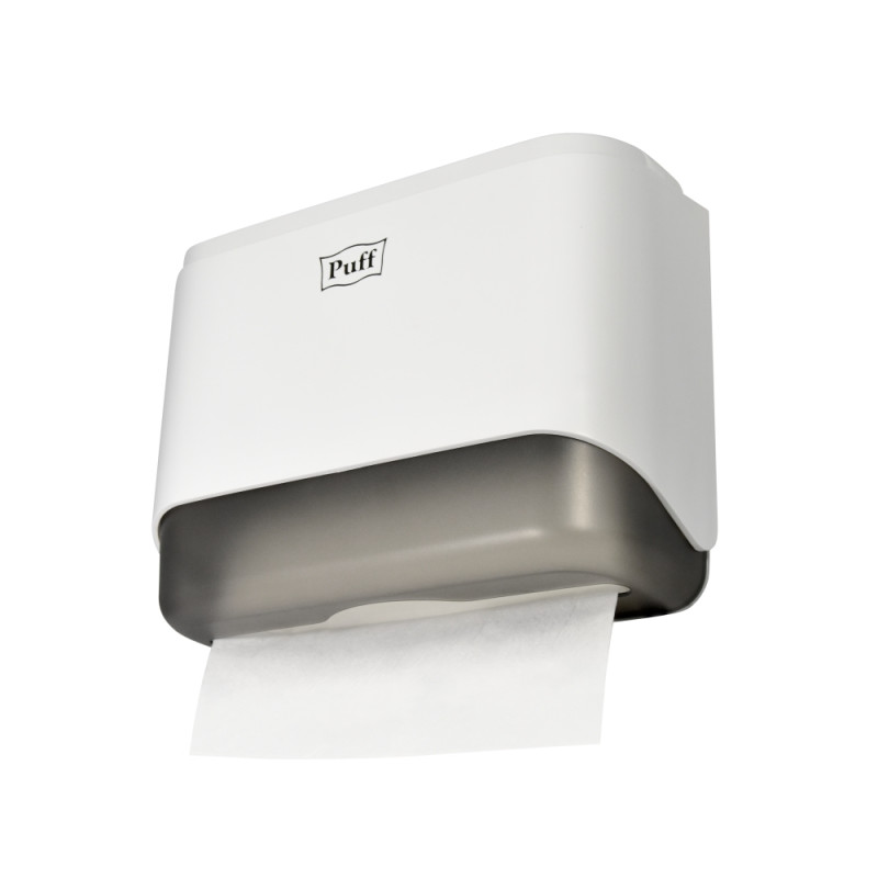 Диспенсер для бумажных полотенец Puff-5140 белый снизу