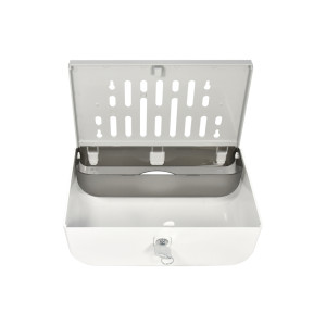 Диспенсер для бумажных полотенец Puff-5140 белый сзади (1)