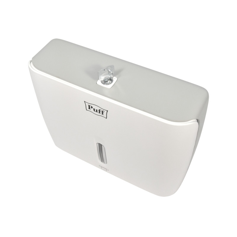Диспенсер для бумажных полотенец  Puff-5145 белый сверху