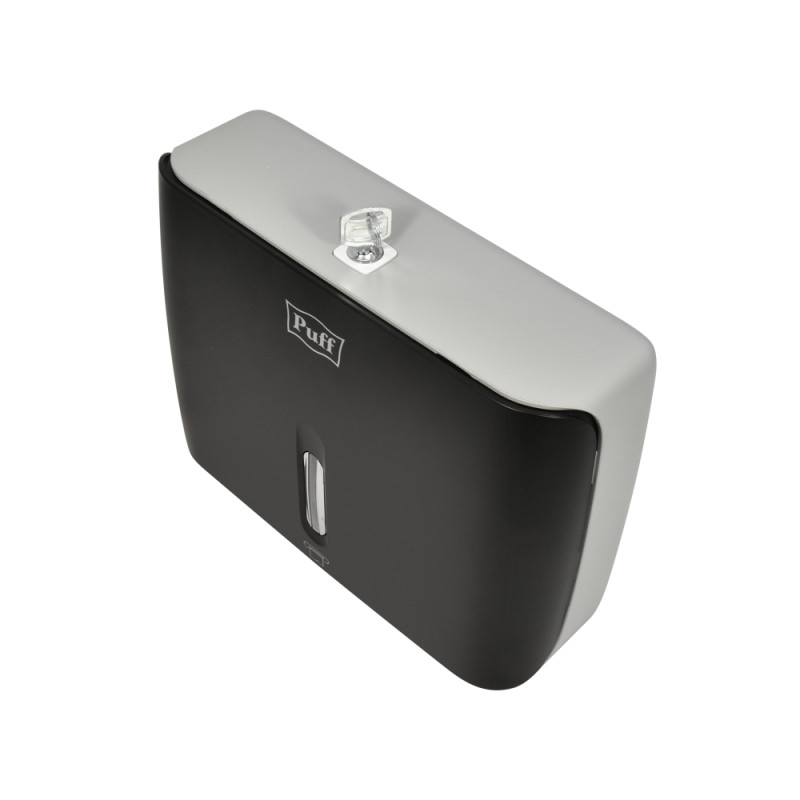 Диспенсер для бумажных полотенец  Puff-5145Bl черный сверху