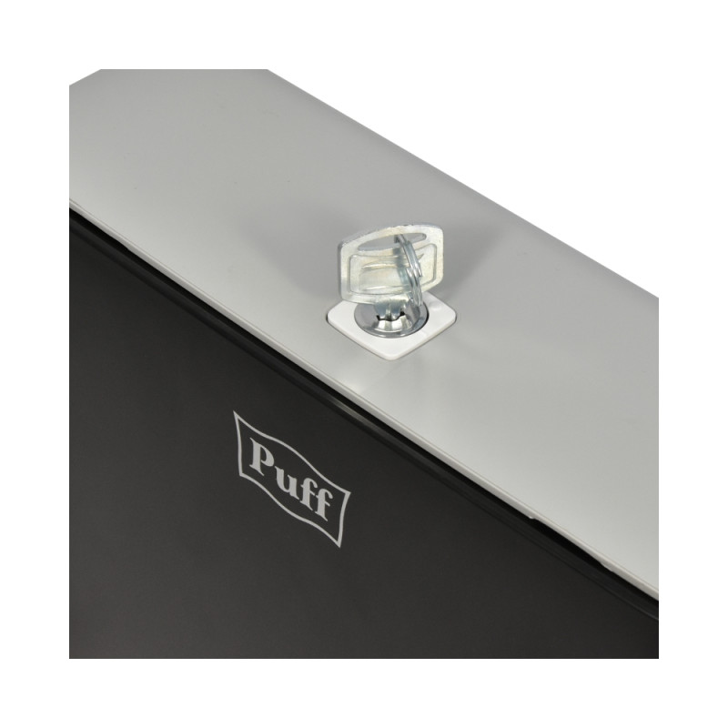 Диспенсер для бумажных полотенец  Puff-5145Bl черный металлический замок с ключом