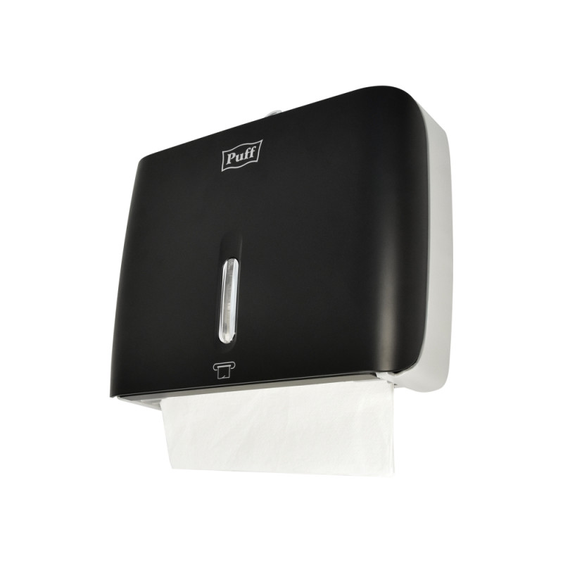 Диспенсер для бумажных полотенец  Puff-5145Bl черный снизу