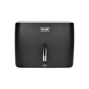 Диспенсер для бумажных полотенец  Puff-5145Bl черный спереди