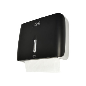 Диспенсер для бумажных полотенец  Puff-5145Bl черный снизу