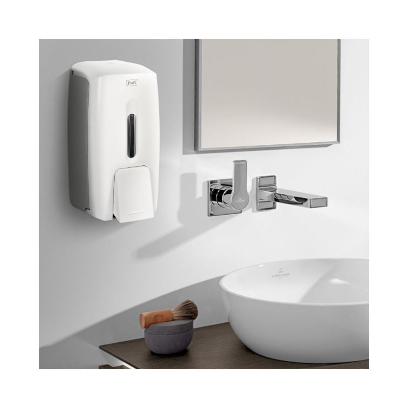 Дозатор жидкого мыла Puff-8120 белый в интерьере