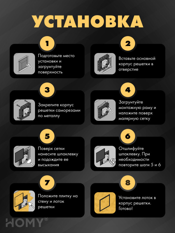 Вентиляционная решетка с вентилятором HOMY AIR PRO APS100WMS 20x20 с маяком установка