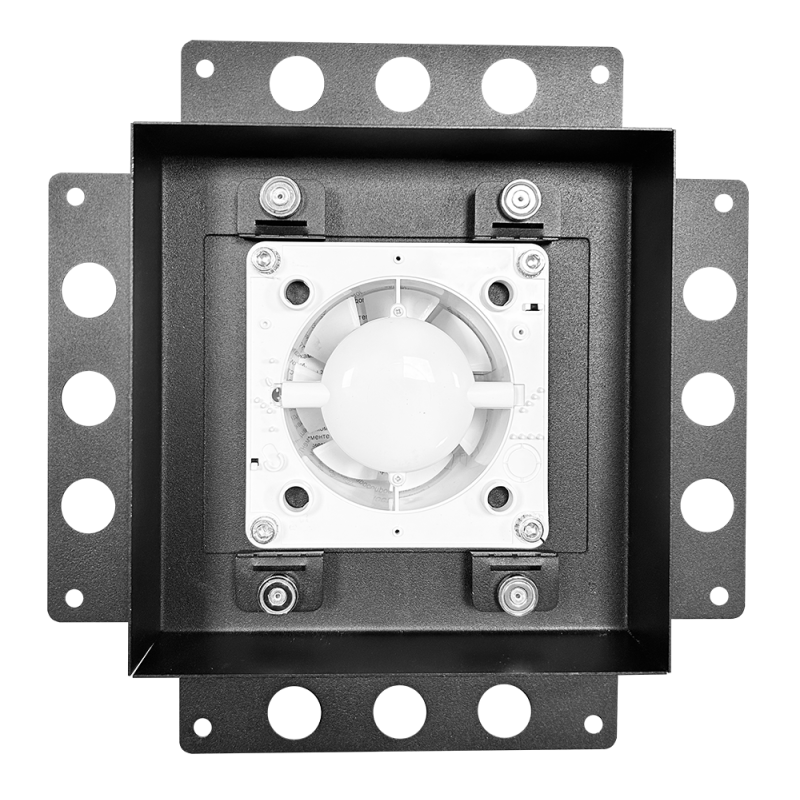Вентиляционная решетка с вентилятором HOMY AIR PRO APS125BMTZ 25x25 с маяком без крышки