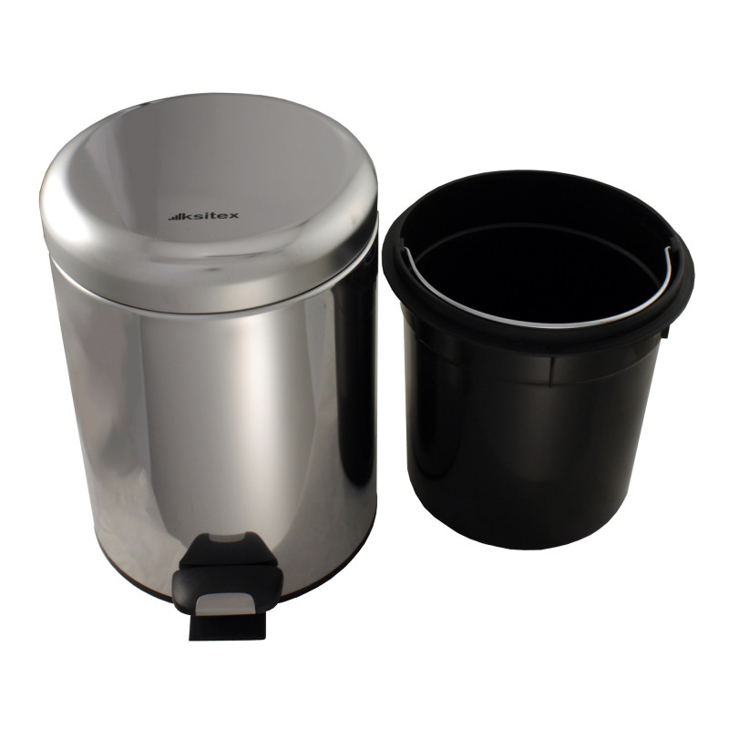 Мусорное ведро Ksitex BGR-5S 5 л хром с внутренним ведром