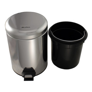 Мусорное ведро Ksitex BGR-5S 5 л хром с внутренним ведром